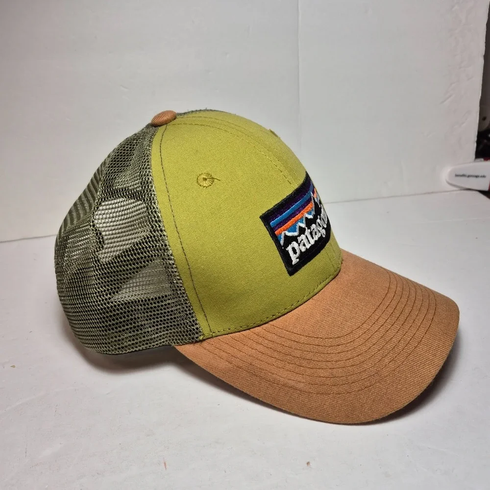 Patagonia Airfarer Hat Cap Snapback Trucker Brown Green Unisex Adult Hiking